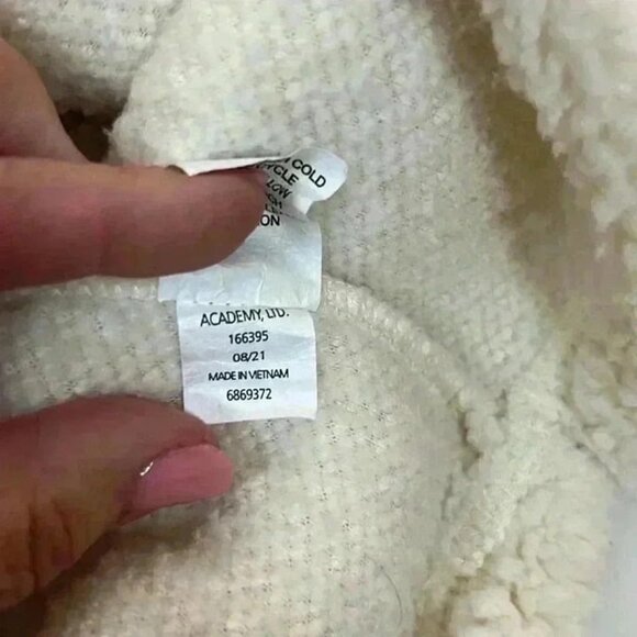 BCG SHERPA‎ TURTLENECK LONG SLEEVE PULLOVER FRONT POCKET CREAM SIZE M - Picture 8 of 8